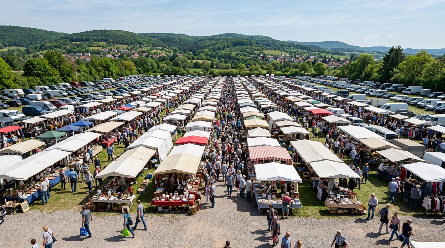 Über 200 Stände an guten Tagen